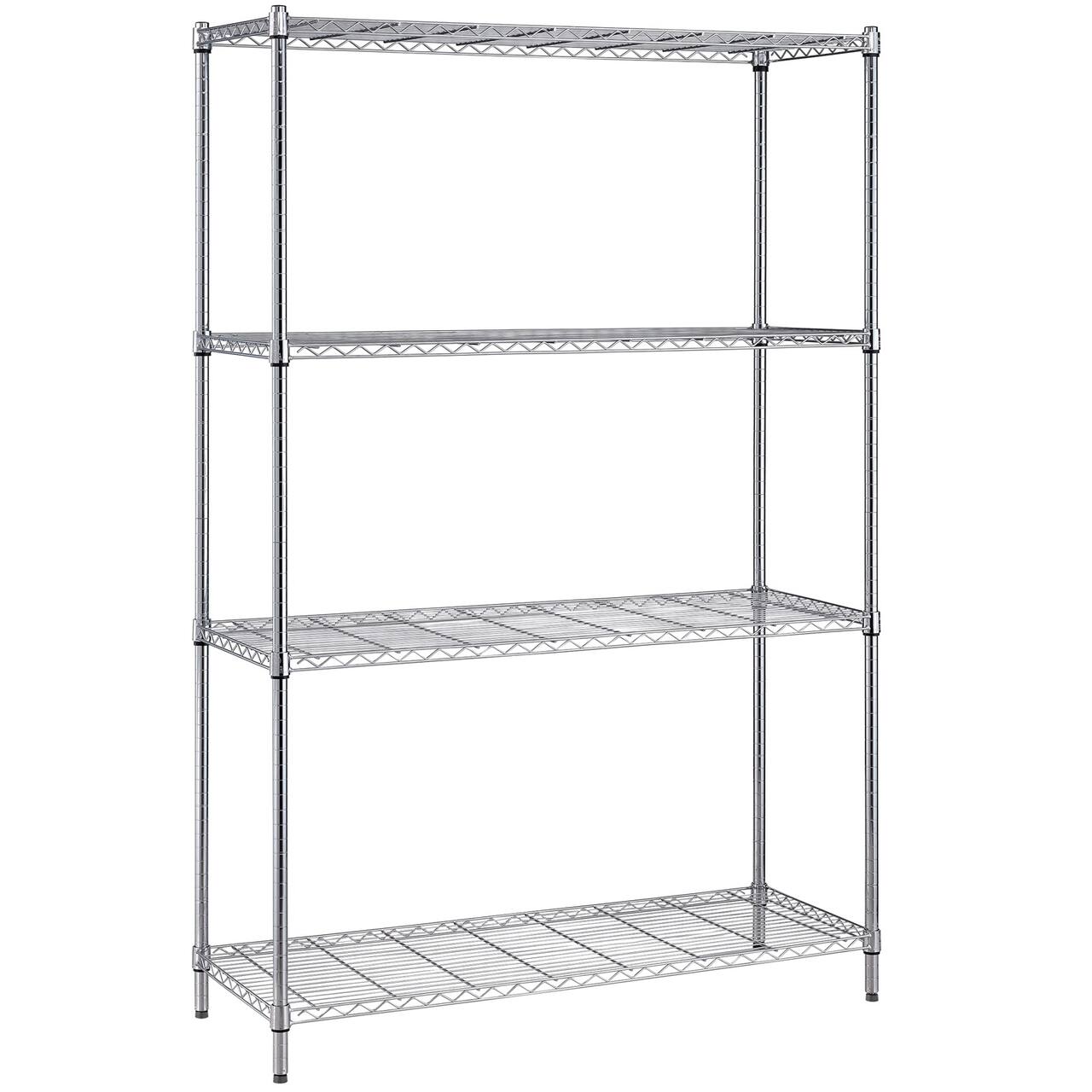 Quantum Storage Systems® 24" x 72" Chrome 4-Shelf Wire Shelving Unit